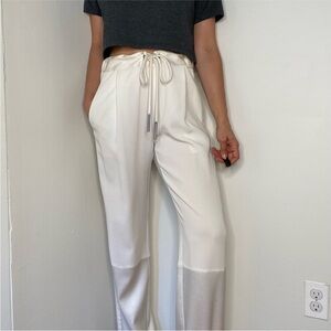 Derek Lam upscale white drawstring pants